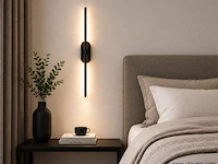 2 x led wandlamp 10w – 4200k neutraal wit - zwart – ip20 – salda-10 - afbeelding 3 van  5