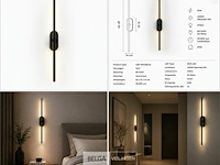 2 x led wandlamp 10w – 4200k neutraal wit - zwart – ip20 – salda-10 - afbeelding 6 van  6