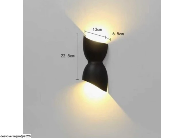 2 x led wandlamp – torso design – 10w – 3500k neutraal wit – sw-159 - afbeelding 3 van  5