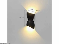 2 x led wandlamp – torso design – 10w – 3500k neutraal wit – sw-159 - afbeelding 3 van  5