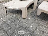 2 x ligbed pvc taupe beschadigde voet - afbeelding 3 van  3