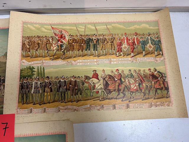 2 x litho ommegang st augustin brugge - afbeelding 3 van  4