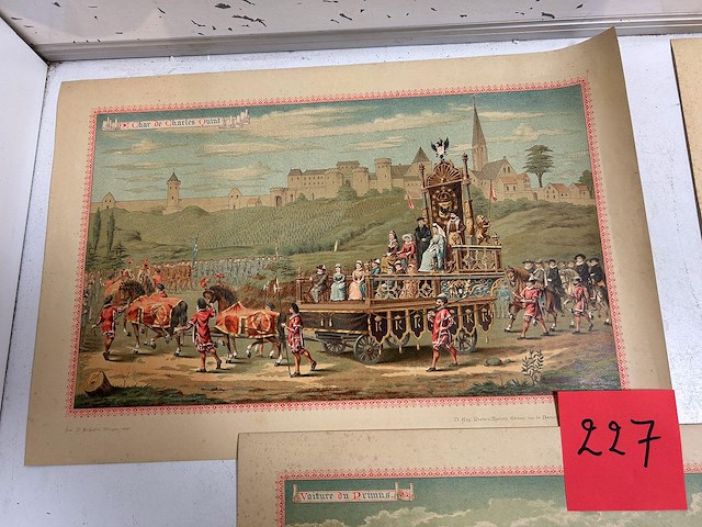2 x litho ommegang st augustin brugge - afbeelding 4 van  4