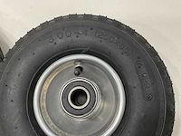 2 x luchtband met staal velgen en lagers - afbeelding 1 van  1
