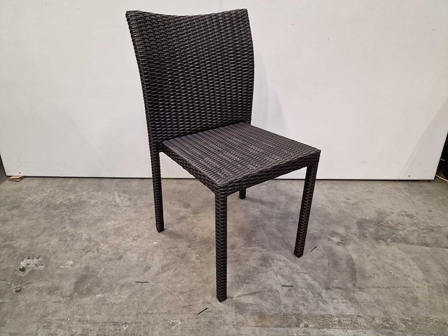 2 x luxury lounge - wicker stapelstoel ergo java brown - stapelbaar - afbeelding 1 van  5