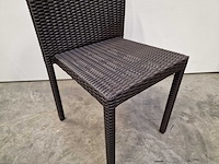 2 x luxury lounge - wicker stapelstoel ergo java brown - stapelbaar - afbeelding 5 van  5