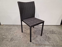 2 x luxury lounge - wicker stapelstoel ergo java brown - stapelbaar - afbeelding 1 van  5
