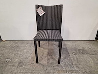 2 x luxury lounge - wicker stapelstoel ergo java brown - stapelbaar - afbeelding 4 van  5