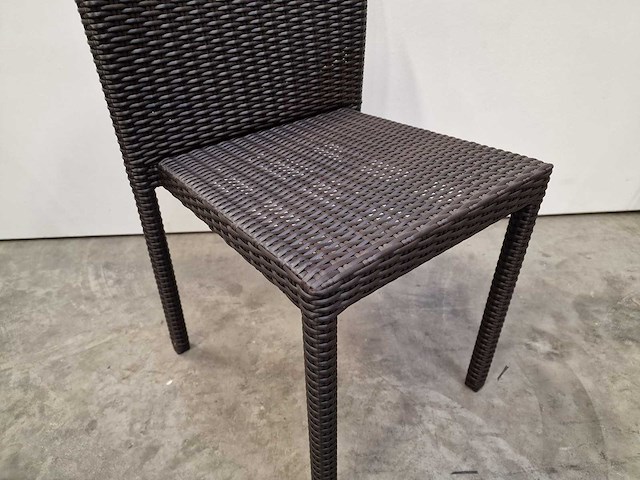 2 x luxury lounge - wicker stapelstoel ergo java brown - stapelbaar - afbeelding 5 van  5
