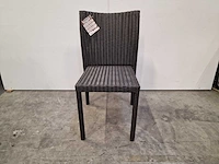 2 x luxury lounge - wicker stapelstoel ergo java brown - stapelbaar - afbeelding 4 van  5
