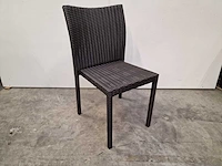 2 x luxury lounge - wicker stapelstoel ergo java brown - stapelbaar