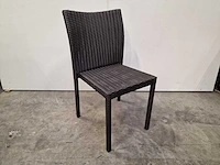 2 x luxury lounge - wicker stapelstoel ergo java brown - stapelbaar - afbeelding 2 van  5
