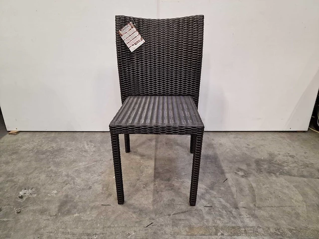 2 x luxury lounge - wicker stapelstoel ergo java brown - stapelbaar - afbeelding 4 van  5