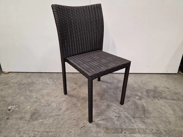 2 x luxury lounge - wicker stapelstoel ergo java brown - stapelbaar - afbeelding 1 van  5