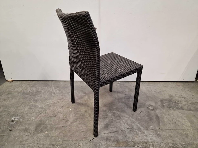 2 x luxury lounge - wicker stapelstoel ergo java brown - stapelbaar - afbeelding 3 van  5