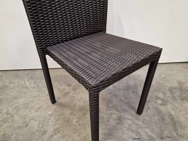 2 x luxury lounge - wicker stapelstoel ergo java brown - stapelbaar - afbeelding 5 van  5
