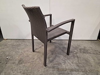 2 x luxury lounge - wicker stapelstoel ergo met arm taupe - afbeelding 2 van  5