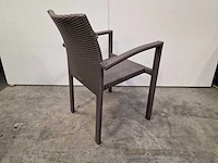 2 x luxury lounge - wicker stapelstoel ergo met arm taupe - afbeelding 2 van  5