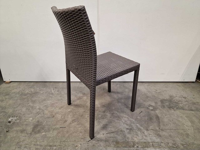 2 x luxury lounge - wicker stapelstoel ergo taupe - stapelbaar - afbeelding 2 van  5