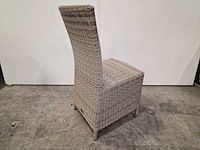 2 x luxury lounge - wickerstoel hoge rug koraalwit ronde draad - afbeelding 2 van  4