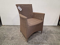 2 x luxury lounge - wickerzetel sardinia met armleuning coffee cream - afbeelding 1 van  4