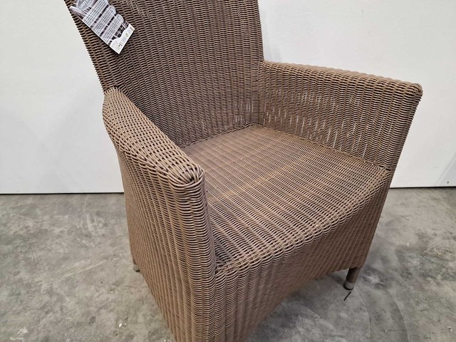 2 x luxury lounge - wickerzetel sardinia met armleuning coffee cream - afbeelding 4 van  4