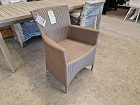 2 x luxury lounge - wickerzetel sardinia met armleuning coffee cream - afbeelding 1 van  5