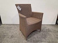 2 x luxury lounge - wickerzetel sardinia met armleuning coffee cream - afbeelding 6 van  6