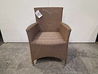 2 x luxury lounge - wickerzetel sardinia met armleuning coffee cream - afbeelding 2 van  6
