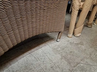 2 x luxury lounge - wickerzetel sardinia met armleuning coffee cream - afbeelding 4 van  6