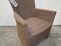 2 x luxury lounge - wickerzetel sardinia met armleuning coffee cream - afbeelding 4 van  4