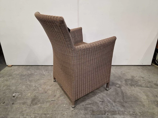 2 x luxury lounge - wickerzetel sardinia met armleuning coffee cream - afbeelding 2 van  6