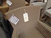 2 x luxury lounge - wickerzetel sardinia met armleuning coffee cream - afbeelding 5 van  6