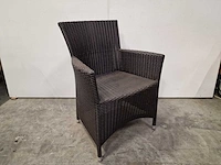 2 x luxury lounge - wickerzetel sardinia met armleuning java brown - afbeelding 1 van  4