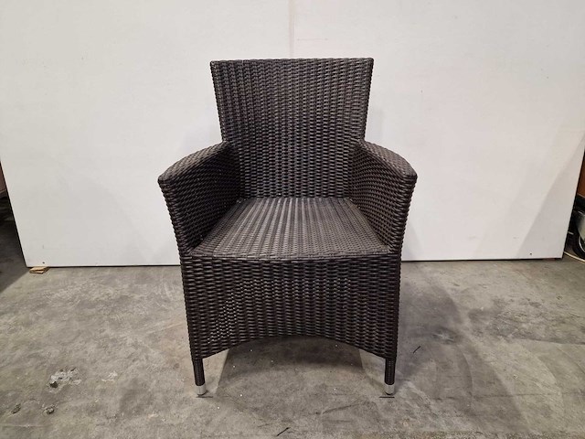 2 x luxury lounge - wickerzetel sardinia met armleuning java brown - afbeelding 3 van  4