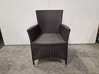 2 x luxury lounge - wickerzetel sardinia met armleuning java brown - afbeelding 3 van  4