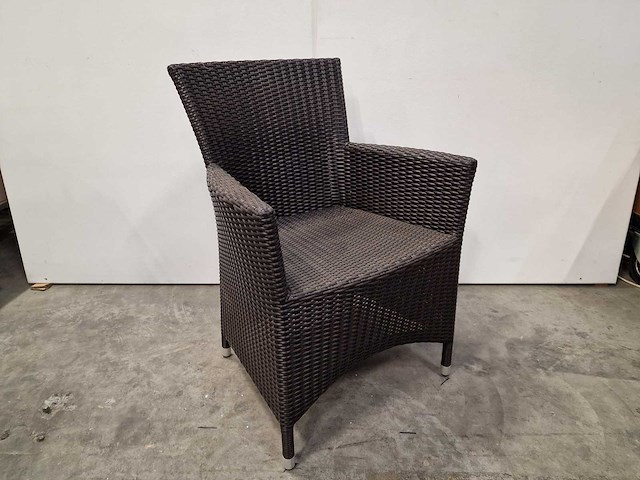 2 x luxury lounge - wickerzetel sardinia met armleuning java brown - afbeelding 1 van  3
