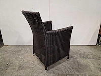 2 x luxury lounge - wickerzetel sardinia met armleuning java brown - afbeelding 2 van  3