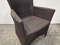 2 x luxury lounge - wickerzetel sardinia met armleuning java brown - afbeelding 2 van  2