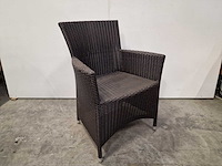 2 x luxury lounge - wickerzetel sardinia met armleuning java brown - afbeelding 1 van  4