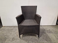 2 x luxury lounge - wickerzetel sardinia met armleuning java brown - afbeelding 3 van  4