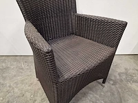 2 x luxury lounge - wickerzetel sardinia met armleuning java brown - afbeelding 4 van  4