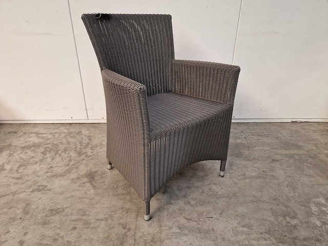 2 x luxury lounge - wickerzetel sardinia met armleuning taupe - afbeelding 1 van  4