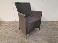2 x luxury lounge - wickerzetel sardinia met armleuning taupe - afbeelding 1 van  4