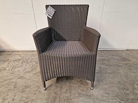 2 x luxury lounge - wickerzetel sardinia met armleuning taupe - afbeelding 2 van  4
