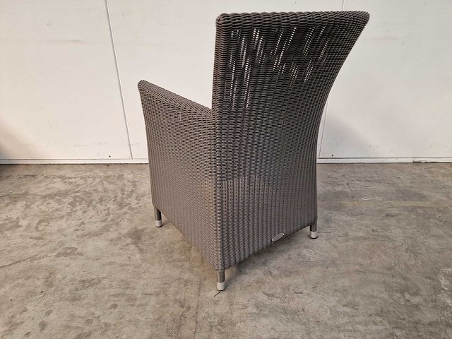 2 x luxury lounge - wickerzetel sardinia met armleuning taupe - afbeelding 3 van  4