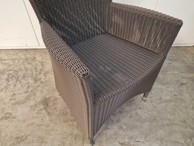 2 x luxury lounge - wickerzetel sardinia met armleuning taupe - afbeelding 4 van  4