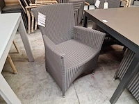 2 x luxury lounge - wickerzetel sardinia met armleuning taupegrijs