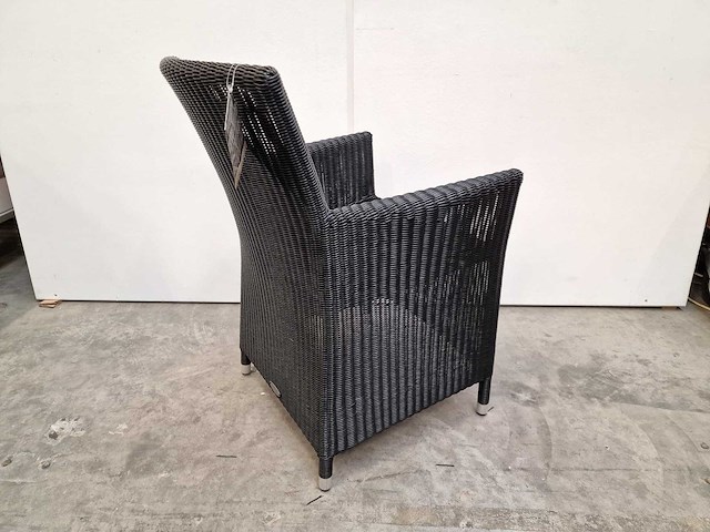 2 x luxury lounge - wickerzetel sardinia met armleuning zwart - afbeelding 2 van  4