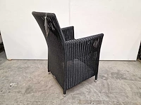 2 x luxury lounge - wickerzetel sardinia met armleuning zwart - afbeelding 2 van  4